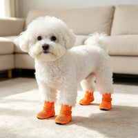 Spring Summer Breathable Mesh Small Dog Shoes Soft Sole Non-Slip Pet Booty Anti-Slip off Paw Protectors for Poodle Daily Walking