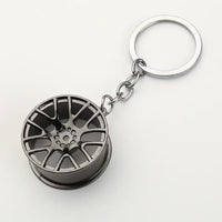 Creative Gear Head Keychain Speed Gearbox Keyring for Car Key Turbo Hub Brake Disc Pendant Shock Absorber Keys Holder Chain Ring
