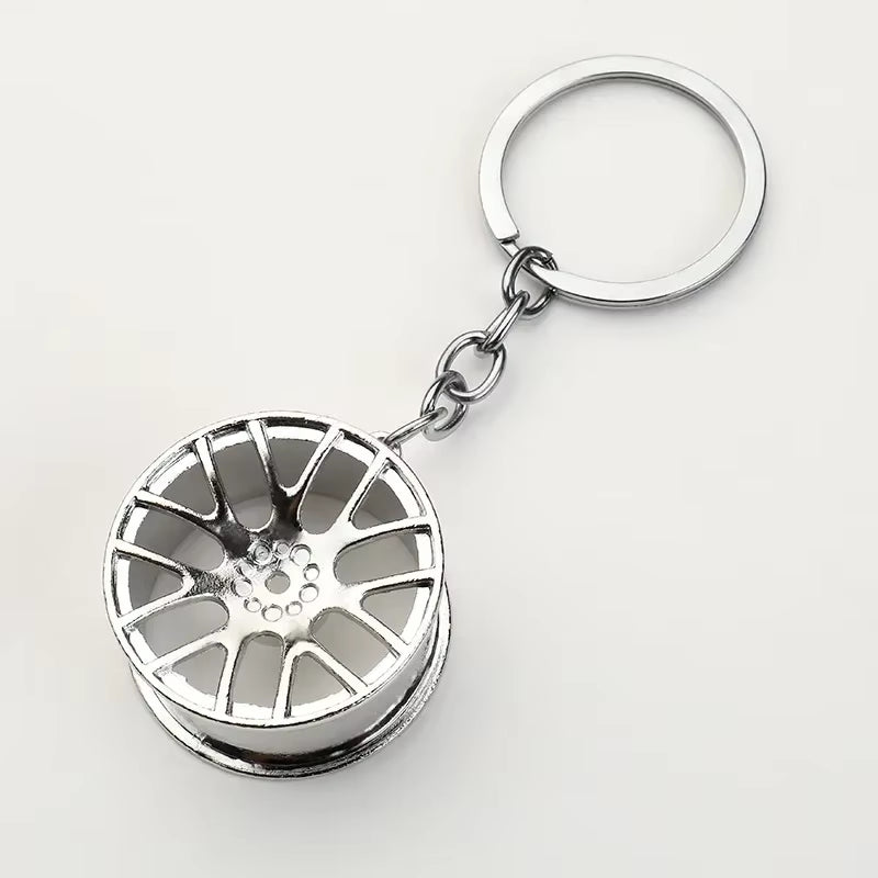 Creative Gear Head Keychain Speed Gearbox Keyring for Car Key Turbo Hub Brake Disc Pendant Shock Absorber Keys Holder Chain Ring