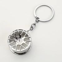 Creative Gear Head Keychain Speed Gearbox Keyring for Car Key Turbo Hub Brake Disc Pendant Shock Absorber Keys Holder Chain Ring