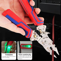 13 in 1 Foldable Wire Stripper, 2025 Folding Efficient Electrician Stripping Plier,Tool for Cutting and Pulling Pliers