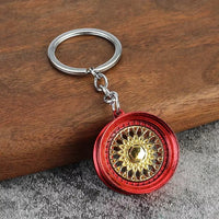 Creative Gear Head Keychain Speed Gearbox Keyring for Car Key Turbo Hub Brake Disc Pendant Shock Absorber Keys Holder Chain Ring
