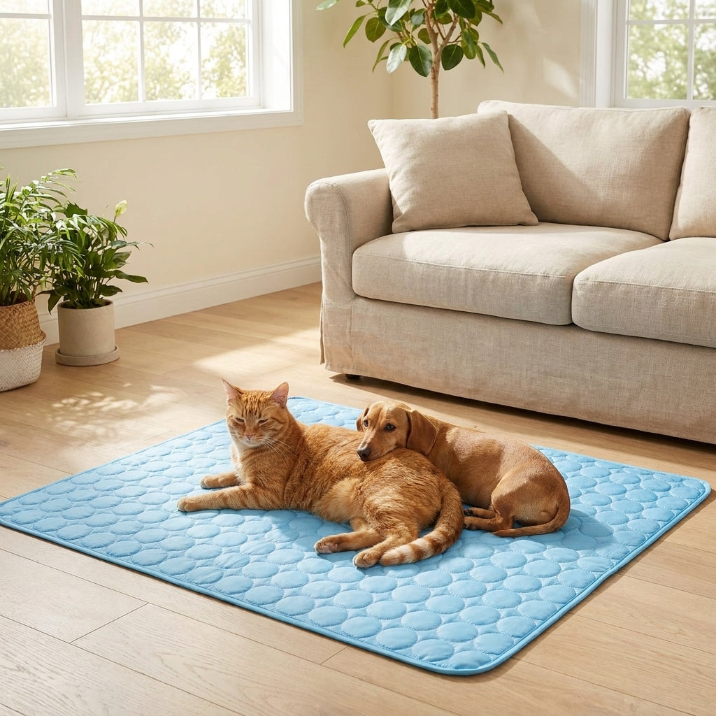 Summer Pet Ice Pad Cool Sleeping Mat Breathable Ice Silk Washable Pet Bed Durable Dog Cat Cushion Pet Supplies for Home Outdoor