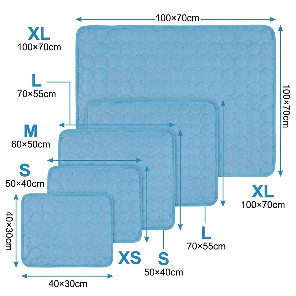 Summer Pet Ice Pad Cool Sleeping Mat Breathable Ice Silk Washable Pet Bed Durable Dog Cat Cushion Pet Supplies for Home Outdoor