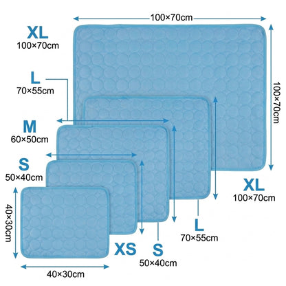 Summer Pet Ice Pad Cool Sleeping Mat Breathable Ice Silk Washable Pet Bed Durable Dog Cat Cushion Pet Supplies for Home Outdoor
