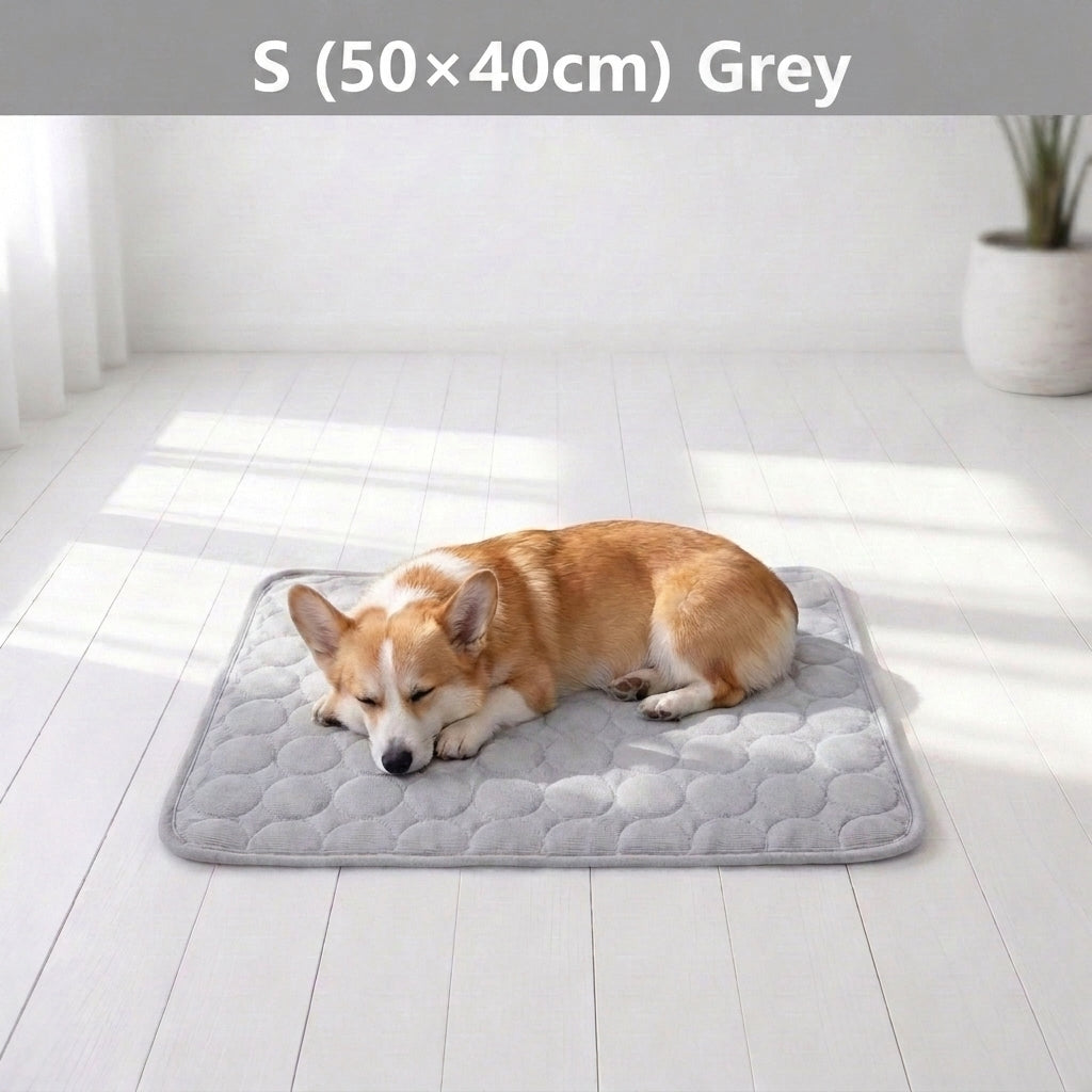 Summer Pet Ice Pad Cool Sleeping Mat Breathable Ice Silk Washable Pet Bed Durable Dog Cat Cushion Pet Supplies for Home Outdoor