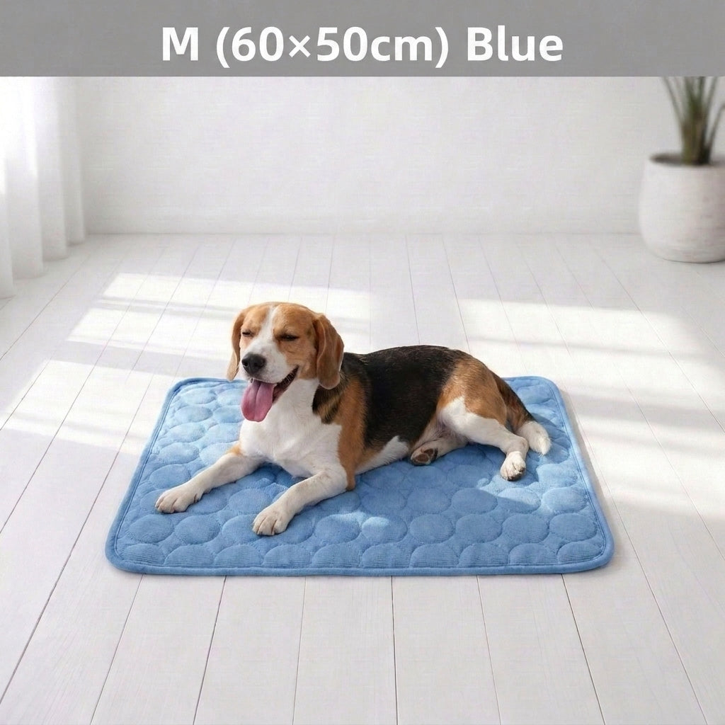 Summer Pet Ice Pad Cool Sleeping Mat Breathable Ice Silk Washable Pet Bed Durable Dog Cat Cushion Pet Supplies for Home Outdoor