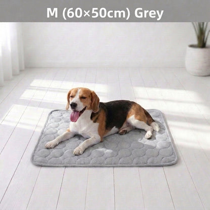 Summer Pet Ice Pad Cool Sleeping Mat Breathable Ice Silk Washable Pet Bed Durable Dog Cat Cushion Pet Supplies for Home Outdoor