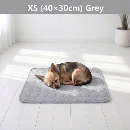 Summer Pet Ice Pad Cool Sleeping Mat Breathable Ice Silk Washable Pet Bed Durable Dog Cat Cushion Pet Supplies for Home Outdoor