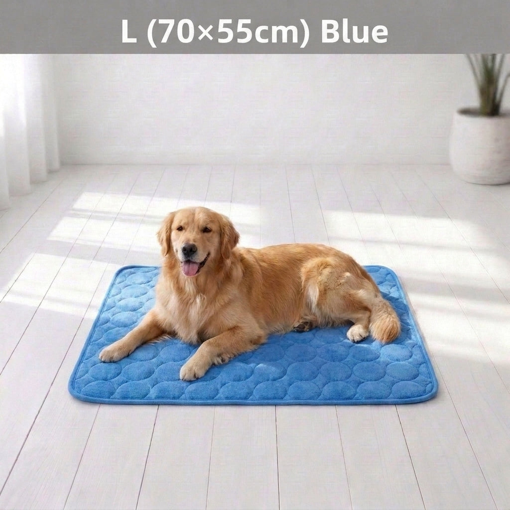 Summer Pet Ice Pad Cool Sleeping Mat Breathable Ice Silk Washable Pet Bed Durable Dog Cat Cushion Pet Supplies for Home Outdoor