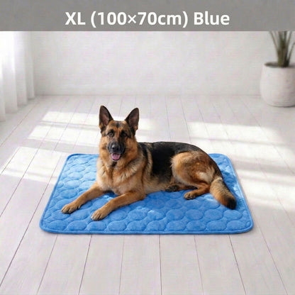 Summer Pet Ice Pad Cool Sleeping Mat Breathable Ice Silk Washable Pet Bed Durable Dog Cat Cushion Pet Supplies for Home Outdoor