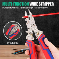 13 in 1 Foldable Wire Stripper, 2025 Folding Efficient Electrician Stripping Plier,Tool for Cutting and Pulling Pliers