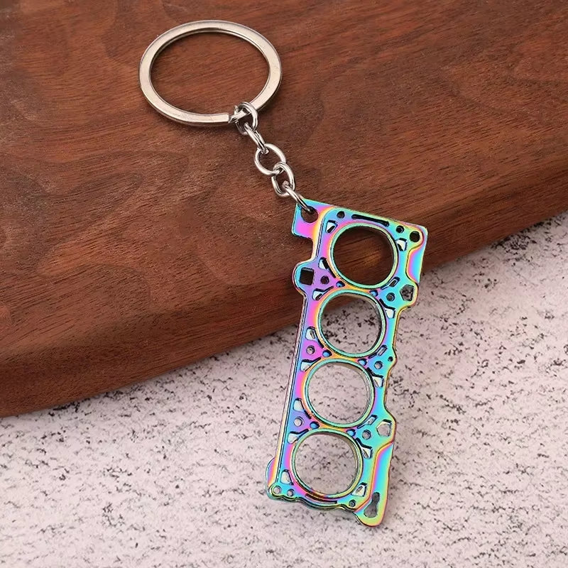 Creative Gear Head Keychain Speed Gearbox Keyring for Car Key Turbo Hub Brake Disc Pendant Shock Absorber Keys Holder Chain Ring