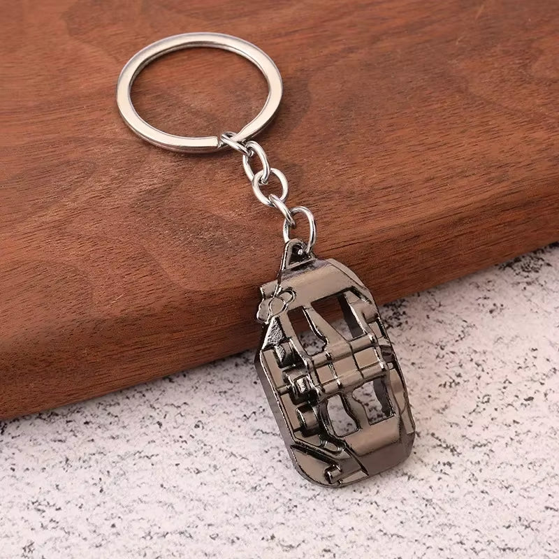 Creative Gear Head Keychain Speed Gearbox Keyring for Car Key Turbo Hub Brake Disc Pendant Shock Absorber Keys Holder Chain Ring