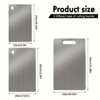 Glemish Rustproof Stainless Steel Cutting Board Set - 3 Piece