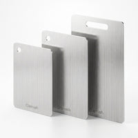 Stainless Steel Cutting Board Set of 3 - Dishwasher Safe with Juice Groove