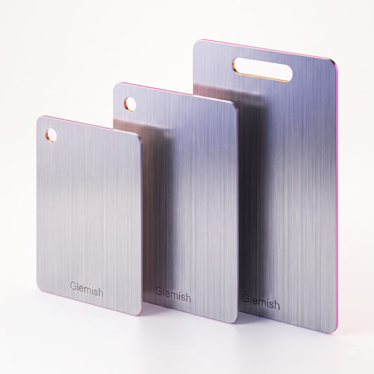 3-Piece Stainless Steel Cutting Board Set - Kitchen Prep Boards