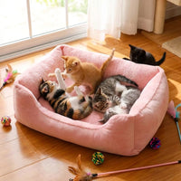 Cozy Cave Pet Bed - Orthopedic Bolster Bed for Dogs and Cats