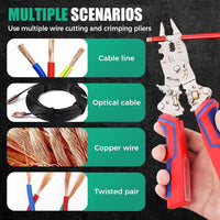 13 in 1 Foldable Wire Stripper, 2025 Folding Efficient Electrician Stripping Plier,Tool for Cutting and Pulling Pliers